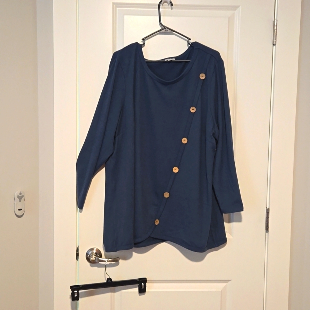 Avenue Blue Crew Neck Sweater